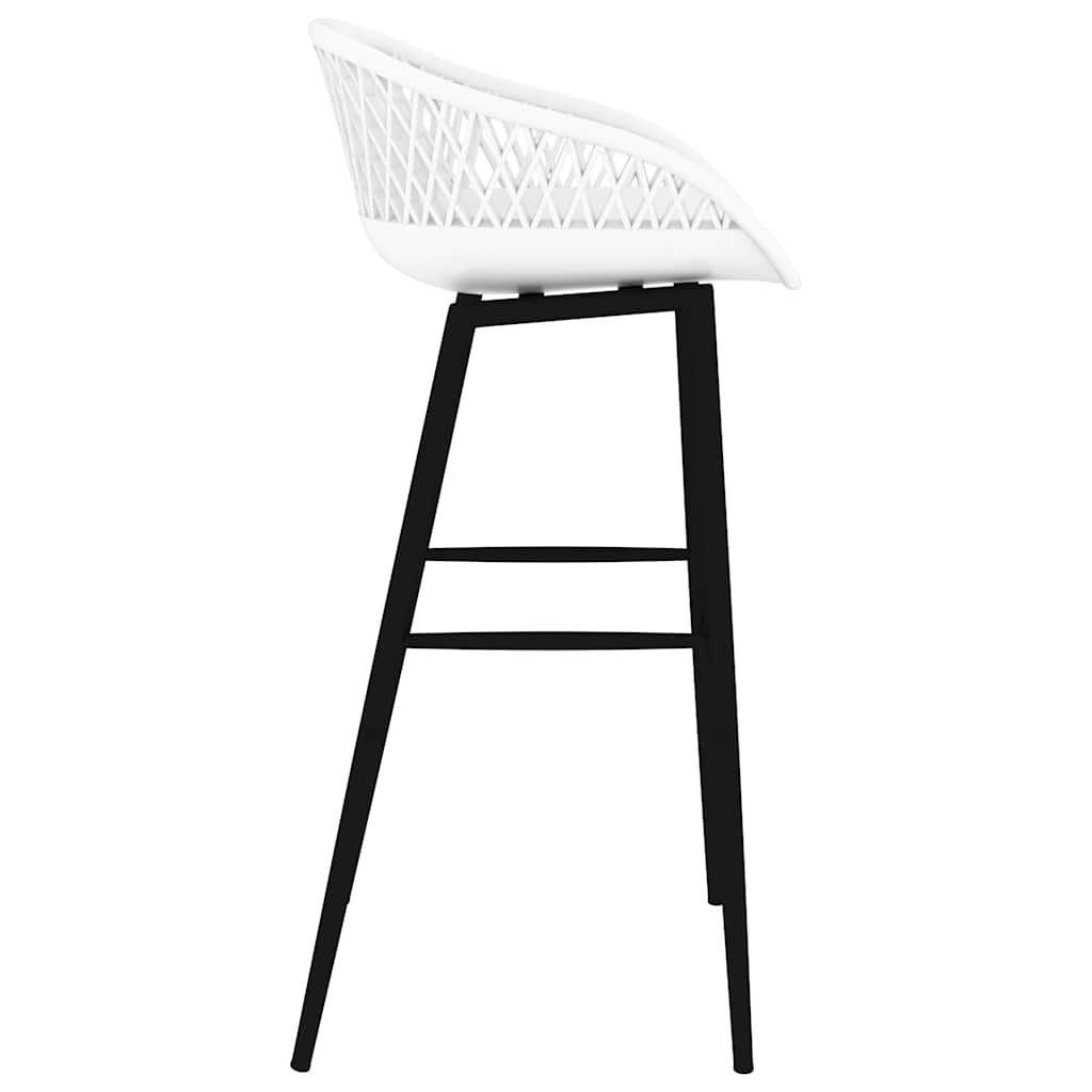 vidaXL Bar Chairs 2 pcs White - 48 x 47.5 x 95.5 cm
