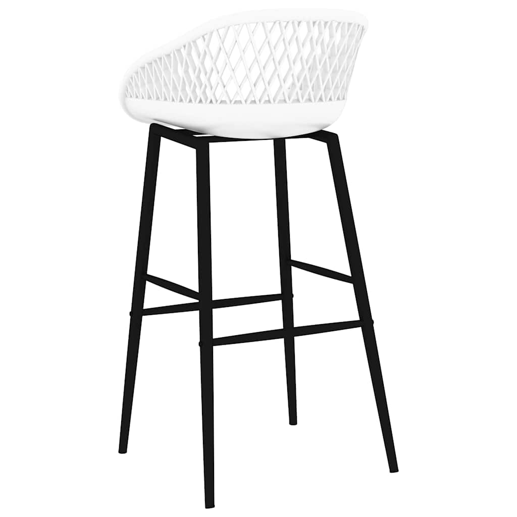 vidaXL Bar Chairs 2 pcs White - 48 x 47.5 x 95.5 cm