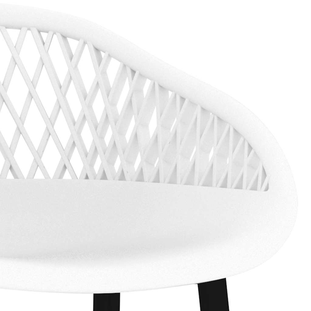 vidaXL Bar Chairs 2 pcs White - 48 x 47.5 x 95.5 cm