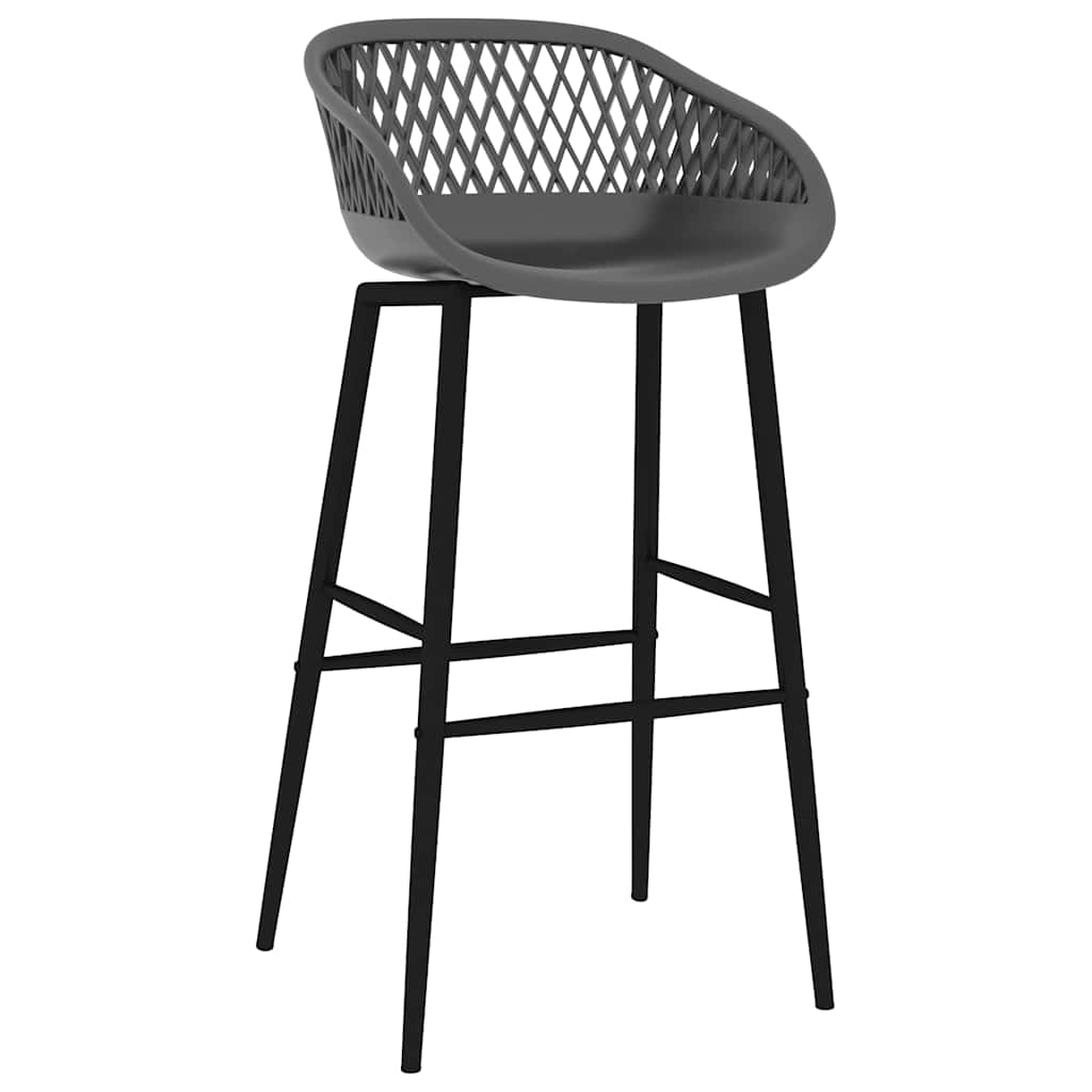 vidaXL Bar Chairs 2 pcs Grey - 48 x 47.5 x 95.5 cm