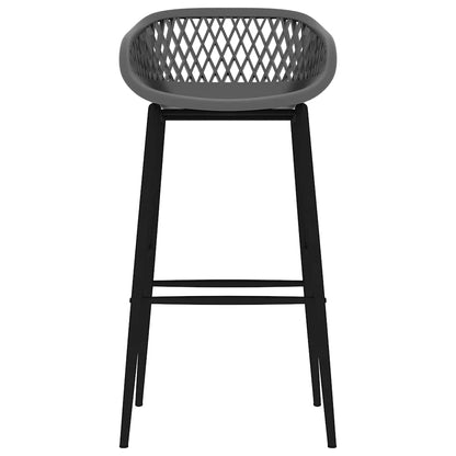 vidaXL Bar Chairs 2 pcs Grey - 48 x 47.5 x 95.5 cm