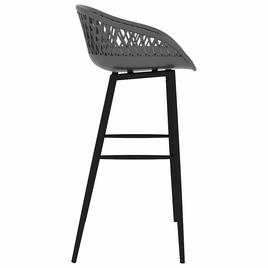 vidaXL Bar Chairs 2 pcs Grey - 48 x 47.5 x 95.5 cm