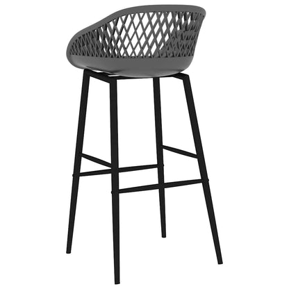 vidaXL Bar Chairs 2 pcs Grey - 48 x 47.5 x 95.5 cm