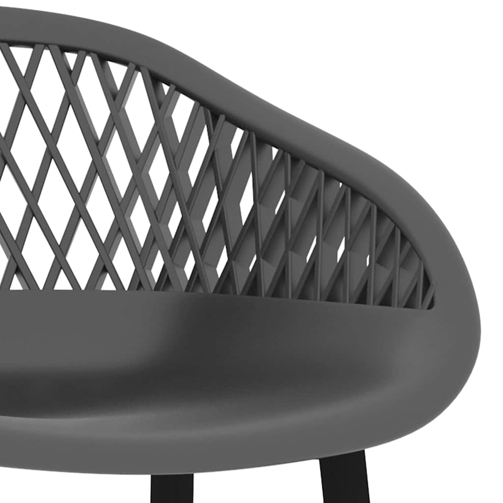 vidaXL Bar Chairs 2 pcs Grey - 48 x 47.5 x 95.5 cm