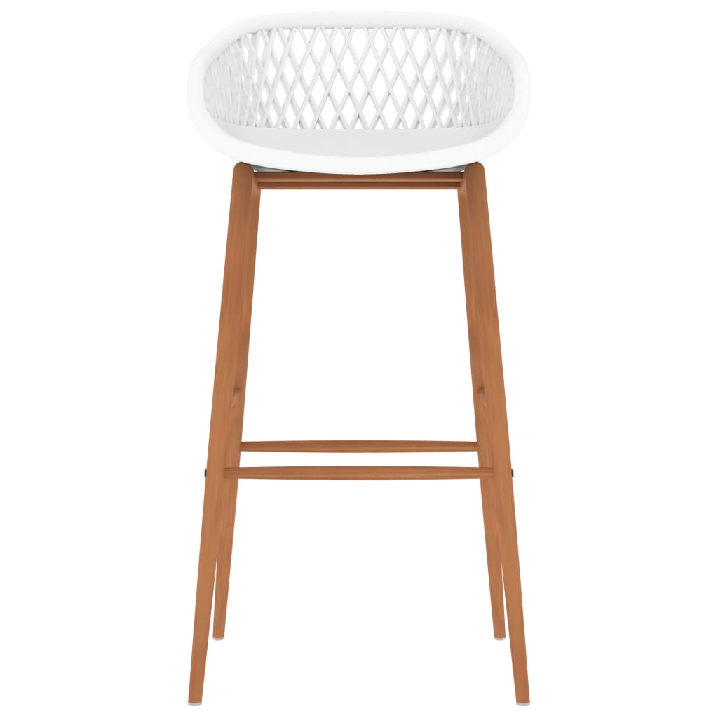 vidaXL Bar Chairs 2 pcs White - 48 x 47.5 x 95.5 cm - 68152