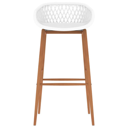vidaXL Bar Chairs 2 pcs White - 48 x 47.5 x 95.5 cm - 68152
