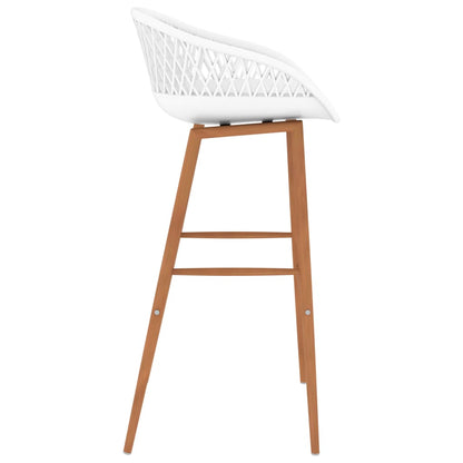 vidaXL Bar Chairs 2 pcs White - 48 x 47.5 x 95.5 cm - 68152