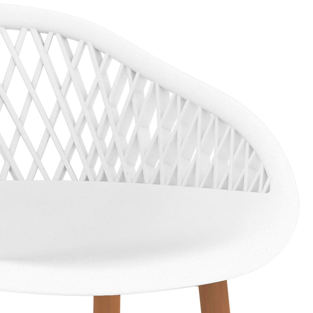 vidaXL Bar Chairs 2 pcs White - 48 x 47.5 x 95.5 cm - 68152