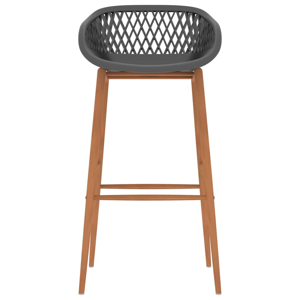 vidaXL Bar Chairs 2 pcs Grey - 48 x 47.5 x 95.5 cm - 68153