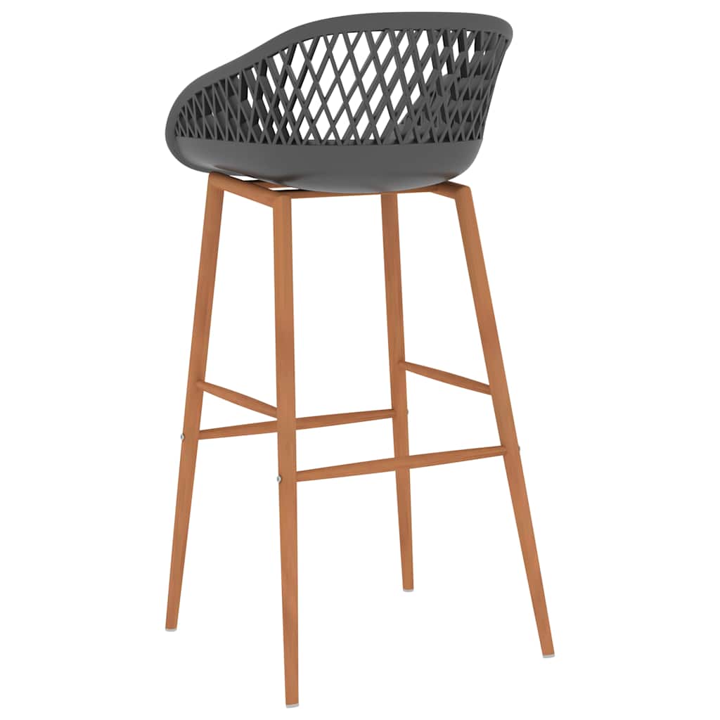 vidaXL Bar Chairs 2 pcs Grey - 48 x 47.5 x 95.5 cm - 68153