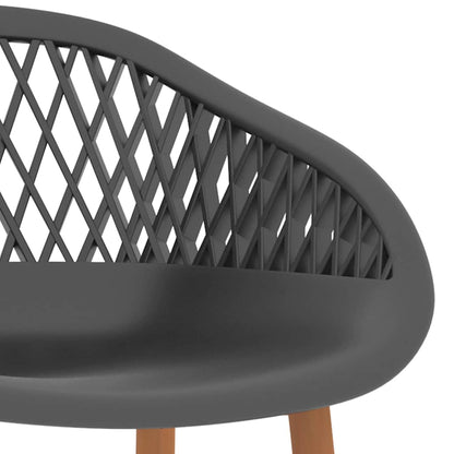 vidaXL Bar Chairs 2 pcs Grey - 48 x 47.5 x 95.5 cm - 68153