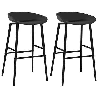vidaXL Bar Chairs 2 pcs Black - 48 x 46 x 85 cm