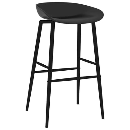 vidaXL Bar Chairs 2 pcs Black - 48 x 46 x 85 cm