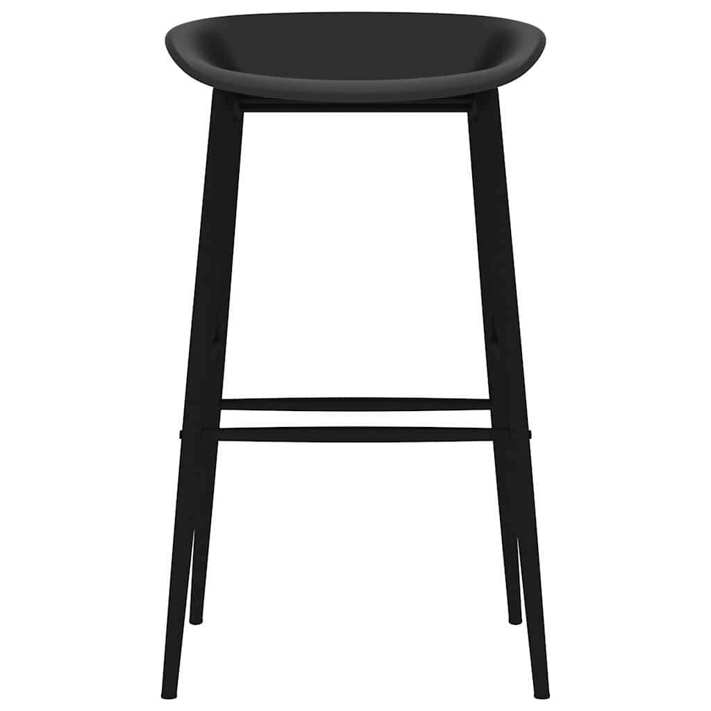 vidaXL Bar Chairs 2 pcs Black - 48 x 46 x 85 cm