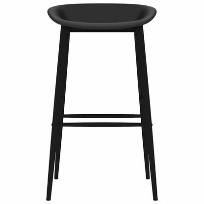 vidaXL Bar Chairs 2 pcs Black - 48 x 46 x 85 cm