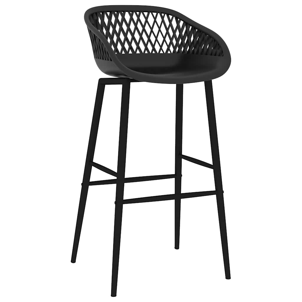 vidaXL Bar Chairs 4 pcs Black - 48 x 47.5 x 95.5 cm