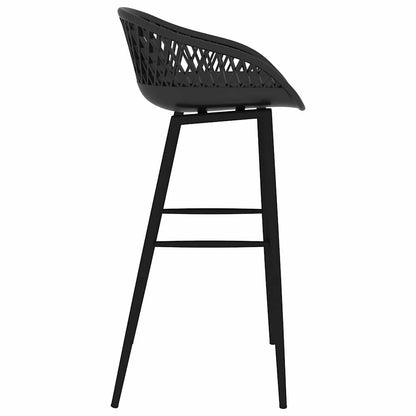 vidaXL Bar Chairs 4 pcs Black - 48 x 47.5 x 95.5 cm