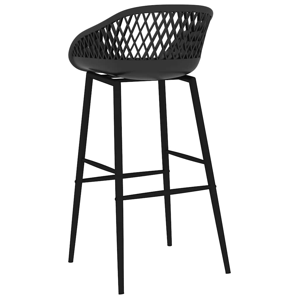 vidaXL Bar Chairs 4 pcs Black - 48 x 47.5 x 95.5 cm