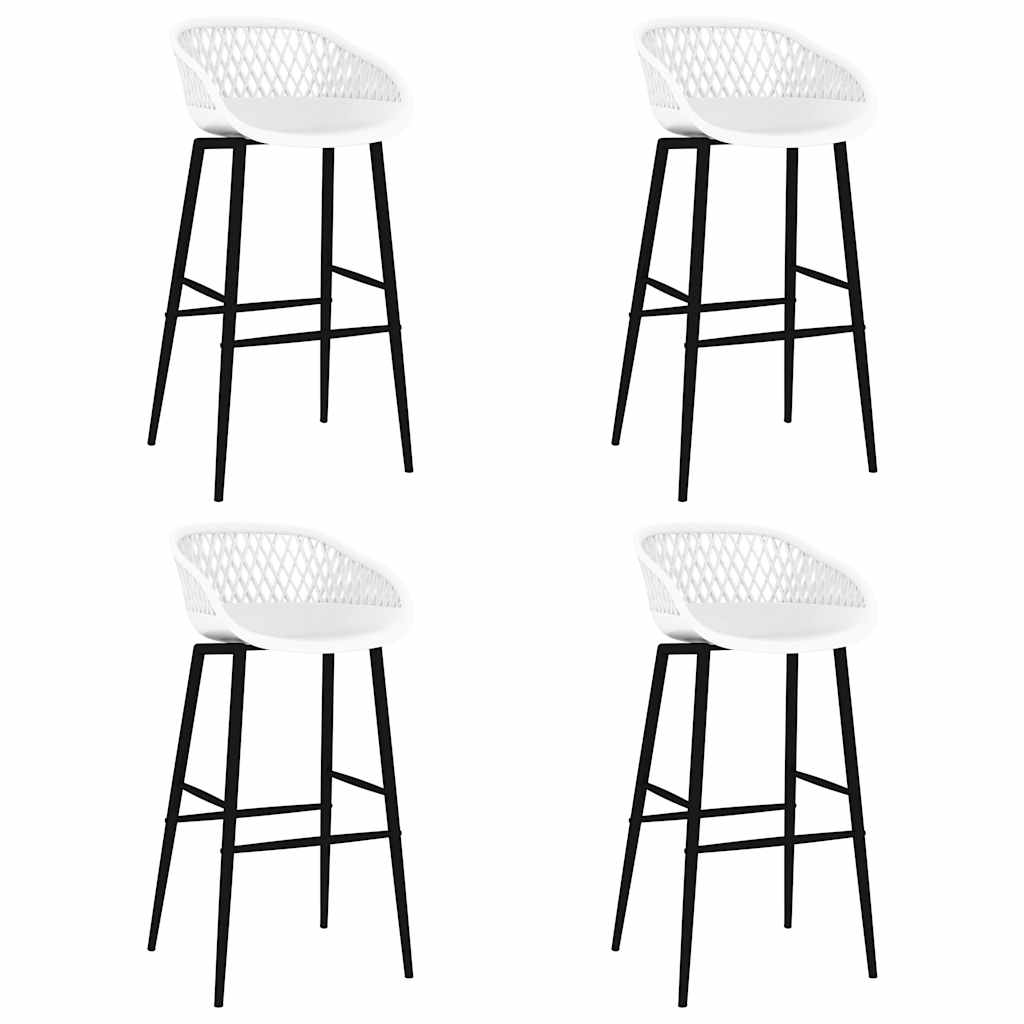 vidaXL Bar Chairs 4 pcs White - 48 x 47.5 x 95.5 cm