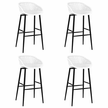 vidaXL Bar Chairs 4 pcs White - 48 x 47.5 x 95.5 cm