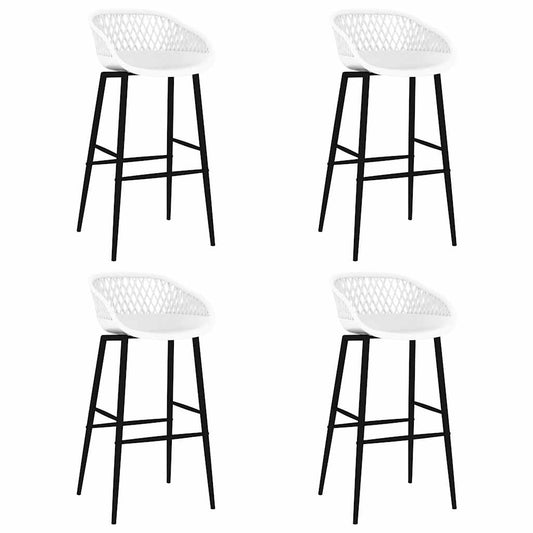 vidaXL Bar Chairs 4 pcs White - 48 x 47.5 x 95.5 cm