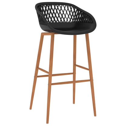 vidaXL Bar Chairs 4 pcs Black - 48 x 47.5 x 95.5 cm - 68180