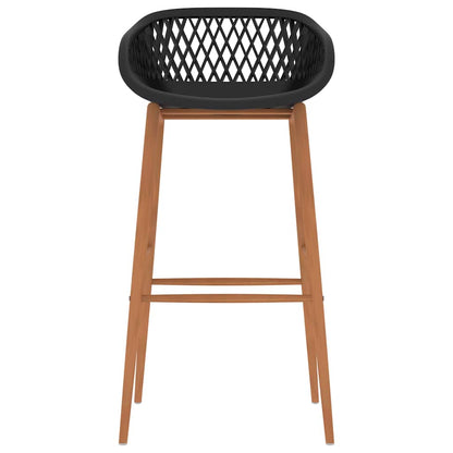 vidaXL Bar Chairs 4 pcs Black - 48 x 47.5 x 95.5 cm - 68180