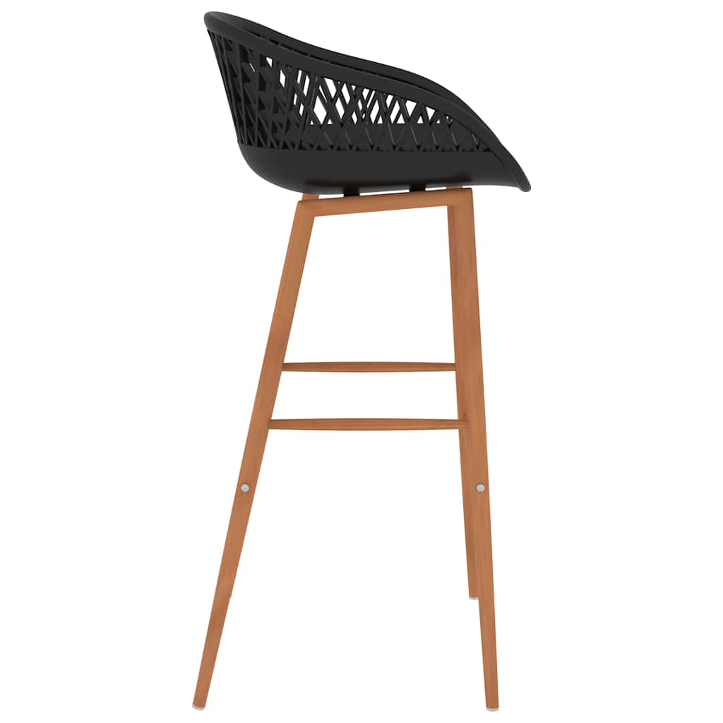 vidaXL Bar Chairs 4 pcs Black - 48 x 47.5 x 95.5 cm - 68180