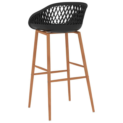 vidaXL Bar Chairs 4 pcs Black - 48 x 47.5 x 95.5 cm - 68180