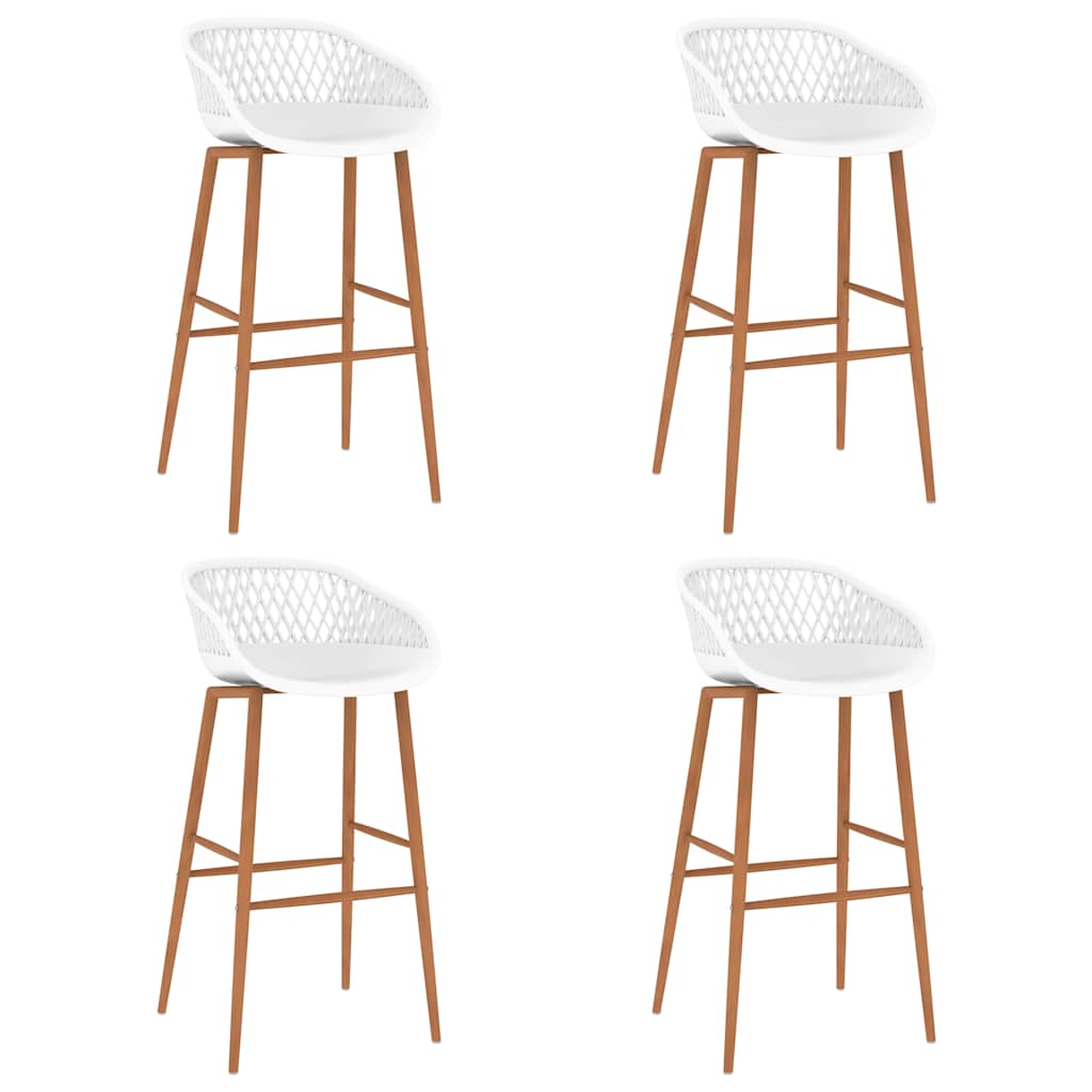 vidaXL Bar Chairs 4 pcs White - 48 x 47.5 x 95.5 cm - 68193