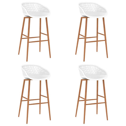 vidaXL Bar Chairs 4 pcs White - 48 x 47.5 x 95.5 cm - 68193