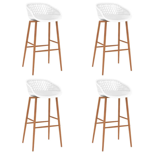 vidaXL Bar Chairs 4 pcs White - 48 x 47.5 x 95.5 cm - 68193