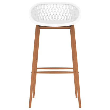 vidaXL Bar Chairs 4 pcs White - 48 x 47.5 x 95.5 cm - 68193