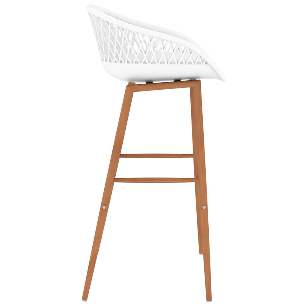 vidaXL Bar Chairs 4 pcs White - 48 x 47.5 x 95.5 cm - 68193