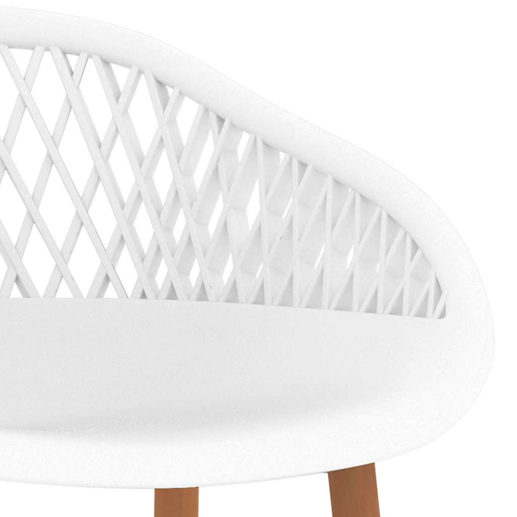 vidaXL Bar Chairs 4 pcs White - 48 x 47.5 x 95.5 cm - 68193