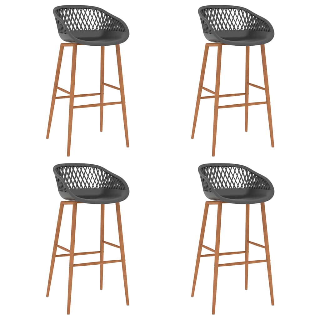vidaXL Bar Chairs 4 pcs Grey - 48 x 47.5 x 95.5 cm