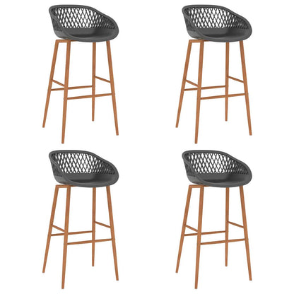 vidaXL Bar Chairs 4 pcs Grey - 48 x 47.5 x 95.5 cm