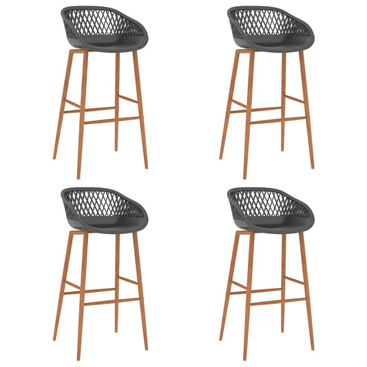 vidaXL Bar Chairs 4 pcs Grey - 48 x 47.5 x 95.5 cm