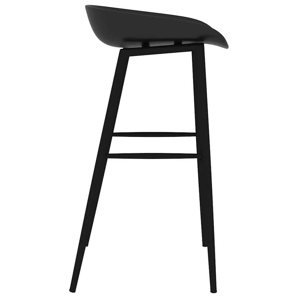vidaXL Bar Chairs 4 pcs Black - 48 x 46 x 85 cm