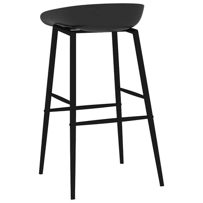vidaXL Bar Chairs 4 pcs Black - 48 x 46 x 85 cm