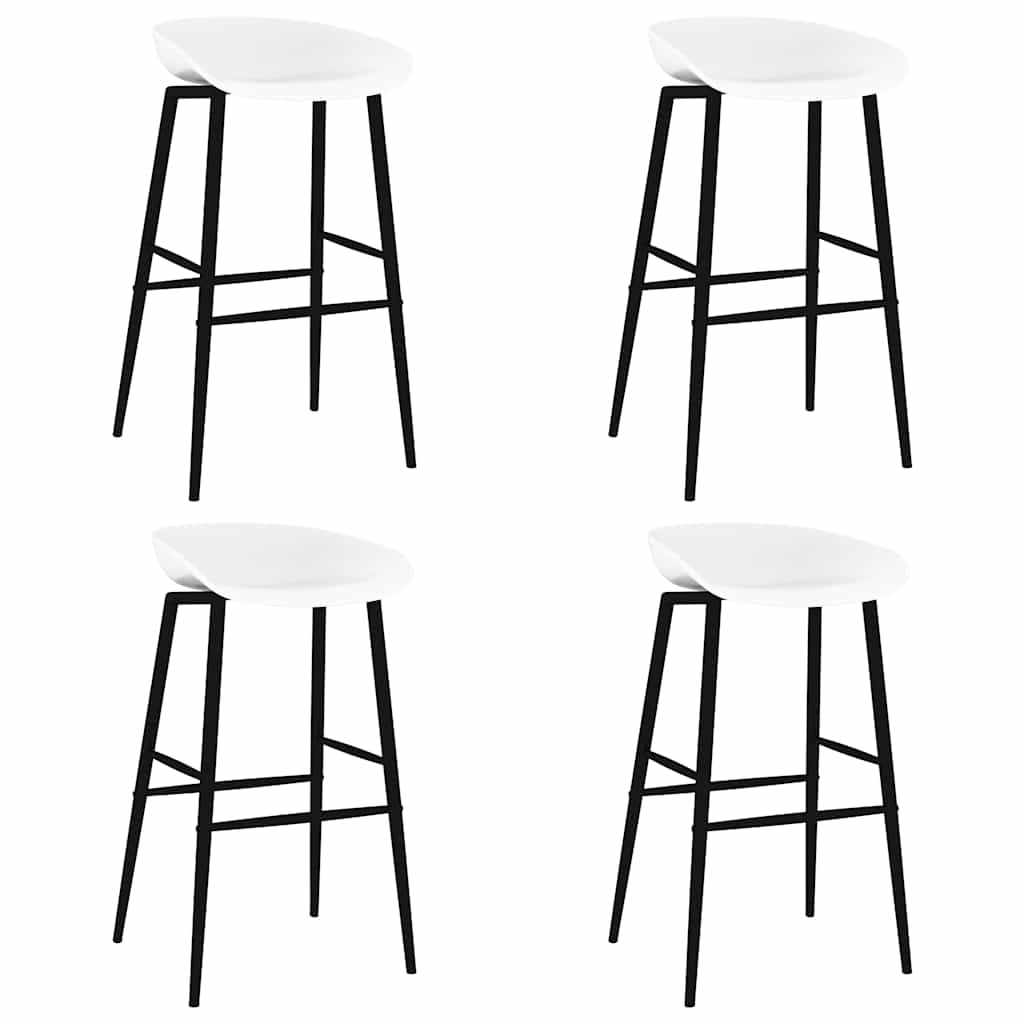 vidaXL Bar Chairs 4 pcs White - 48 x 46 x 85 cm