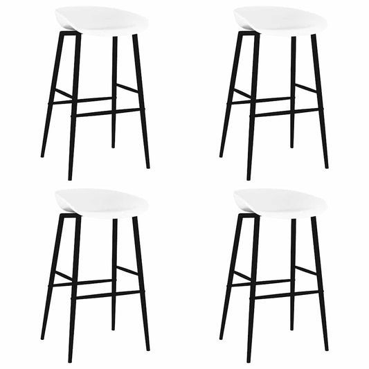vidaXL Bar Chairs 4 pcs White - 48 x 46 x 85 cm
