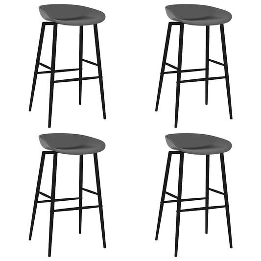 vidaXL Bar Chairs 4 pcs Grey - 48 x 46 x 85 cm