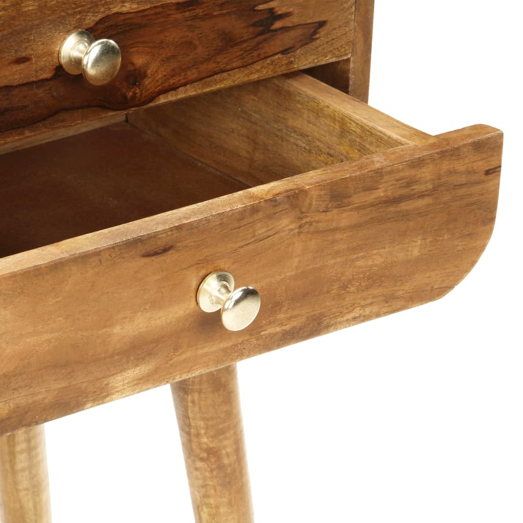 vidaXL Bedside Cabinet 43x30x58 cm Solid Mango Wood - Brown
