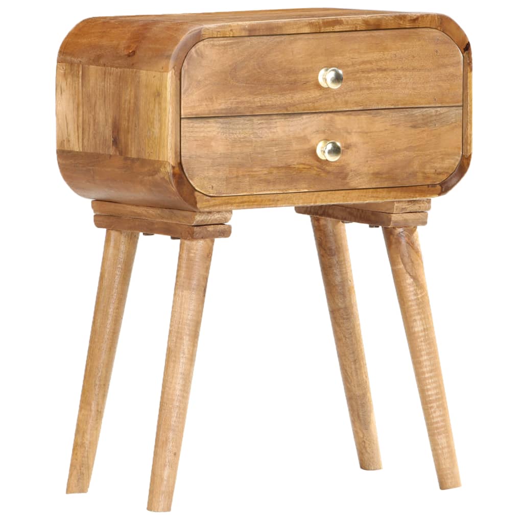 vidaXL Bedside Cabinet 43x30x58 cm Solid Mango Wood - Brown