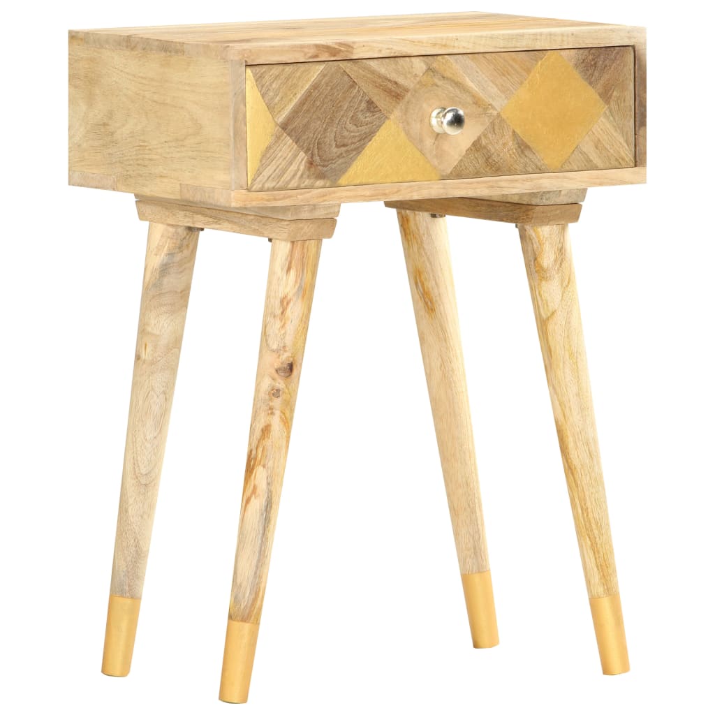 vidaXL Bedside Cabinet 43x30x58 cm Solid Mango Wood - Brown - 60396