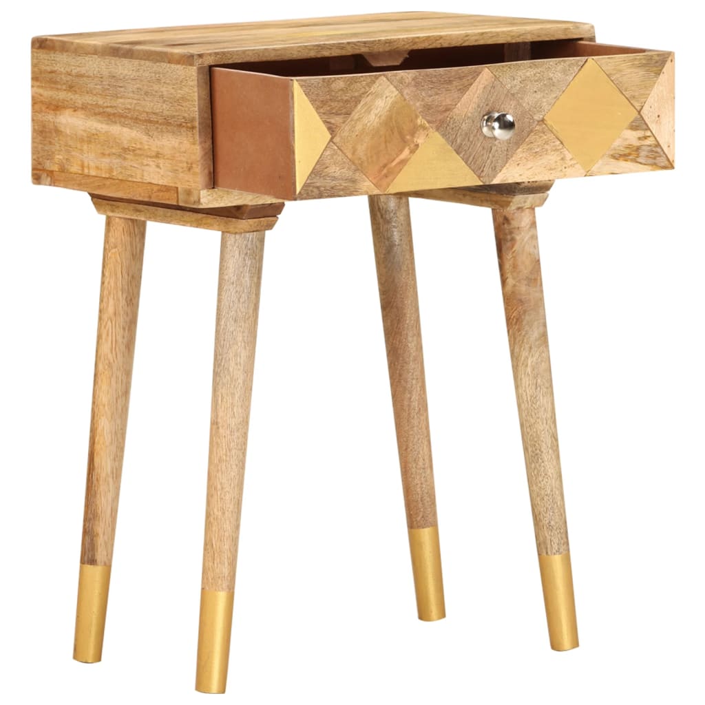 vidaXL Bedside Cabinet 43x30x58 cm Solid Mango Wood - Brown - 60396