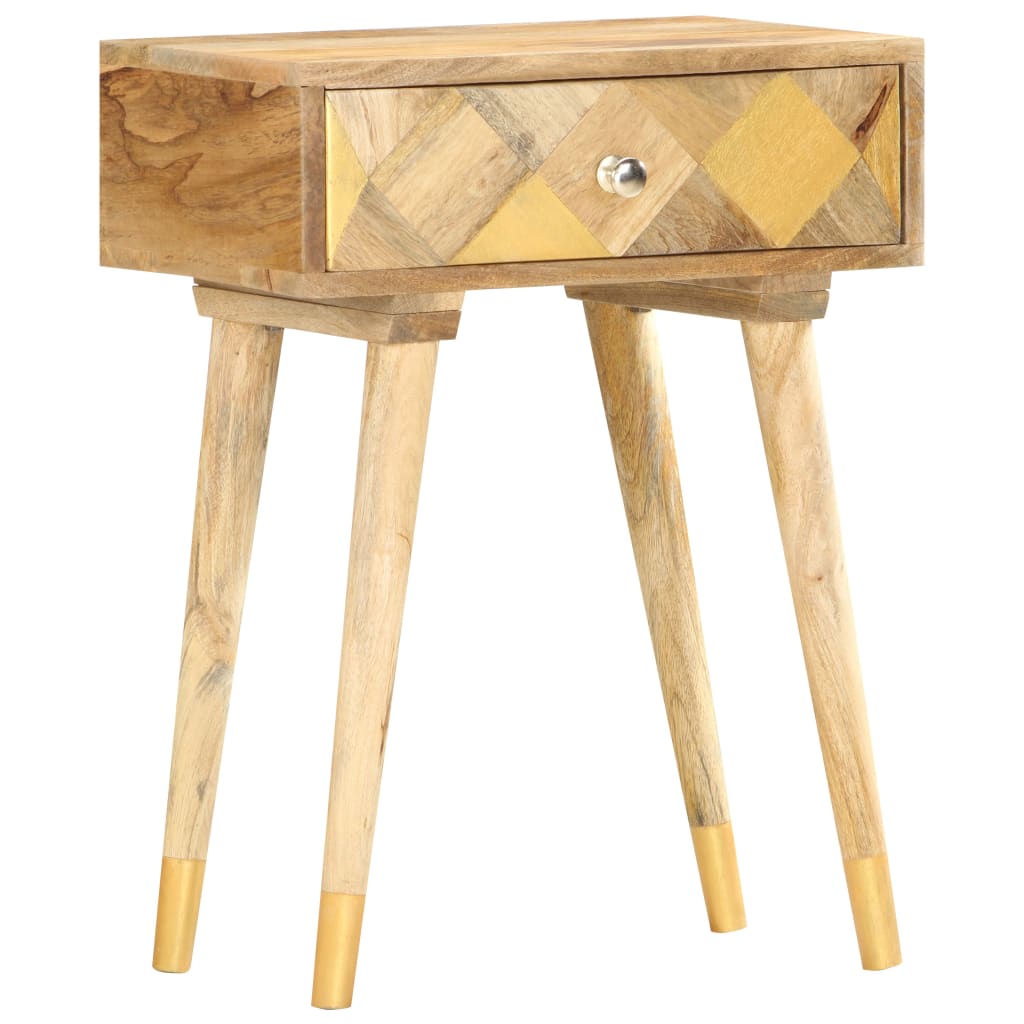 vidaXL Bedside Cabinet 43x30x58 cm Solid Mango Wood - Brown - 60396