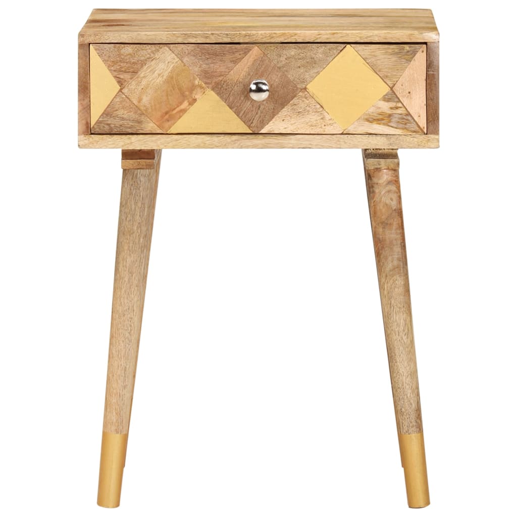 vidaXL Bedside Cabinet 43x30x58 cm Solid Mango Wood - Brown - 60396