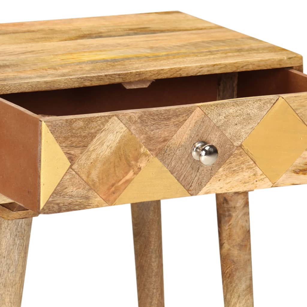 vidaXL Bedside Cabinet 43x30x58 cm Solid Mango Wood - Brown - 60396